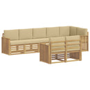vidaXL Kültéri kanapé szett 8 pcs Fehér és Bézs 306 x 128,5 x 73 cm