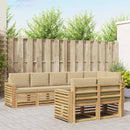 vidaXL Kültéri kanapé szett 8 pcs Fehér és Bézs 310 x 132,5 x 73 cm