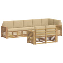 vidaXL Kültéri kanapé szett 8 pcs Fehér és Bézs 310 x 132,5 x 73 cm