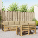 vidaXL Kültéri kanapé szett 8 pcs Fehér és Bézs 306 x 128,5 x 73 cm