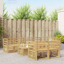 vidaXL Kültéri kanapé szett 9 pcs Fehér 59 x 59 x 37 cm Tömör Akácfa