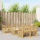 vidaXL Kültéri kanapé szett 9 pcs Fehér 59 x 59 x 37 cm Tömör Akácfa