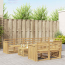 vidaXL Kültéri kanapé szett 9 pcs Fehér 59 x 59 x 37 cm Tömör Akácfa
