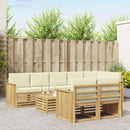 vidaXL Kültéri kanapé szett 9 pcs Fehér és Krém színű 59 x 59 x 37 cm
