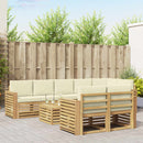 vidaXL Kültéri kanapé szett 9 pcs Fehér és Krém színű 59 x 59 x 37 cm