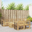vidaXL Kültéri kanapé szett 9 pcs Fehér 59 x 59 x 37 cm Tömör Akácfa
