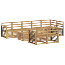 vidaXL Kültéri kanapé szett 9 pcs Fehér 59 x 59 x 37 cm Tömör Akácfa