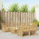 vidaXL Kültéri kanapé szett 9 pcs Fehér 59 x 59 x 37 cm Tömör Akácfa