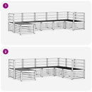 vidaXL Kültéri kanapé szett 7 pcs Fehér