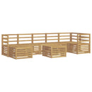 vidaXL Kültéri kanapé szett 8 pcs Fehér 59 x 59 x 37 cm Tömör Akácfa