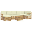 vidaXL Kültéri kanapé szett 8 pcs Fehér és Krém színű 59 x 59 x 37 cm