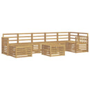 vidaXL Kültéri kanapé szett 8 pcs Fehér 59 x 59 x 37 cm Tömör Akácfa
