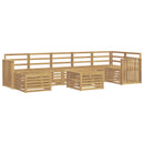 vidaXL Kültéri kanapé szett 8 pcs Fehér 59 x 59 x 37 cm Tömör Akácfa