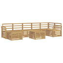 vidaXL Kültéri kanapé szett 8 pcs Fehér 59 x 59 x 37 cm Tömör Akácfa