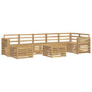vidaXL Kültéri kanapé szett 8 pcs Fehér 59 x 59 x 37 cm Tömör Akácfa