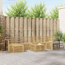 vidaXL Kültéri kanapé szett 8 pcs Fehér 59 x 59 x 37 cm Tömör Akácfa