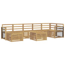 vidaXL Kültéri kanapé szett 8 pcs Fehér 59 x 59 x 37 cm Tömör Akácfa