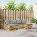 vidaXL Ülőgarnitúrák 6 pcs Fehér és Világosszürke 245 x 122,5 x 73 cm