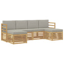 vidaXL Ülőgarnitúrák 6 pcs Fehér és Világosszürke 245 x 122,5 x 73 cm