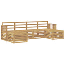 vidaXL Kültéri kanapé szett 5 pcs Fehér 249 x 122,5 x 73 cm
