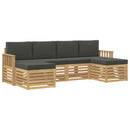 vidaXL Ülőgarnitúrák 6 pcs Fehér és Antracitszürke 249 x 122,5 x 73 cm