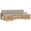 vidaXL Ülőgarnitúrák 6 pcs Fehér és Világosszürke 249 x 122,5 x 73 cm