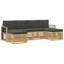 vidaXL Ülőgarnitúrák 6 pcs Fehér és Antracitszürke 249 x 122,5 x 73 cm