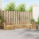 vidaXL Kültéri kanapé szett 8 pcs Fehér 306 x 187,5 x 73 cm