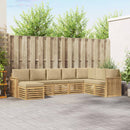 vidaXL Kültéri kanapé szett 8 pcs Fehér és Bézs 306 x 187,5 x 73 cm