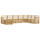 vidaXL Kültéri kanapé szett 8 pcs Fehér 308 x 190 x 73 cm Tömör Akácfa