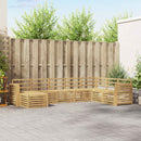 vidaXL Kültéri kanapé szett 8 pcs Fehér 310 x 191,5 x 73 cm