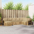 vidaXL Kültéri kanapé szett 8 pcs Fehér és Bézs 306 x 187,5 x 73 cm