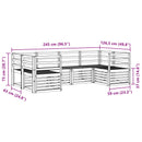 vidaXL Kültéri kanapé szett 6 pcs Fehér 245 x 126,5 x 73 cm