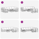 vidaXL Ülőgarnitúrák 10 pcs Fehér és Bézs 59 x 59 x 37 cm Poliészter