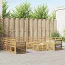 vidaXL Kültéri kanapé szett 10 pcs Fehér 59 x 59 x 37 cm Tömör Akácfa