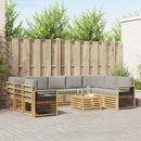 vidaXL Ülőgarnitúrák 10 pcs Fehér és Világosszürke 59 x 59 x 37 cm