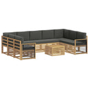 vidaXL Kültéri kanapé szett 8 pcs Fehér és antracit 59 x 59 x 37 cm