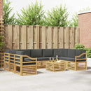 vidaXL Kültéri kanapé szett 8 pcs Fehér és antracit 59 x 59 x 37 cm