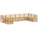 vidaXL Kültéri kanapé szett 10 pcs Fehér 363 x 185,5 x 73 cm