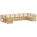 vidaXL Kültéri kanapé szett 10 pcs Fehér 363 x 187,5 x 73 cm