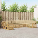 vidaXL Kültéri kanapé szett 7 pcs Fehér és bézs 363 x 187,5 x 73 cm