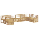 vidaXL Kültéri kanapé szett 10 pcs Fehér 363 x 187,5 x 73 cm