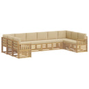 vidaXL Kültéri kanapé szett 7 pcs Fehér és bézs 363 x 187,5 x 73 cm