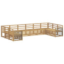 vidaXL Kültéri kanapé szett 10 pcs Fehér 363 x 187,5 x 73 cm
