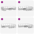 vidaXL Kültéri kanapé szett 8 pcs Fehér és világosszürke