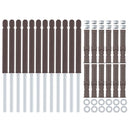 vidaXL Lebegő polctartók 12 pcs Bézs Ø10 x 170 mm Acél