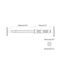 vidaXL Lebegő polctartók 12 pcs Bézs Ø10 x 170 mm Acél