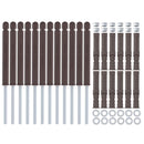 vidaXL Lebegő polctartók 12 pcs Bézs Ø12 x 190 mm Acél