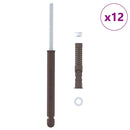 vidaXL Lebegő polctartók 12 pcs Bézs Ø12 x 190 mm Acél