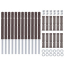 vidaXL Lebegő polctartók 12 pcs Bézs Ø14 x 210 mm Acél